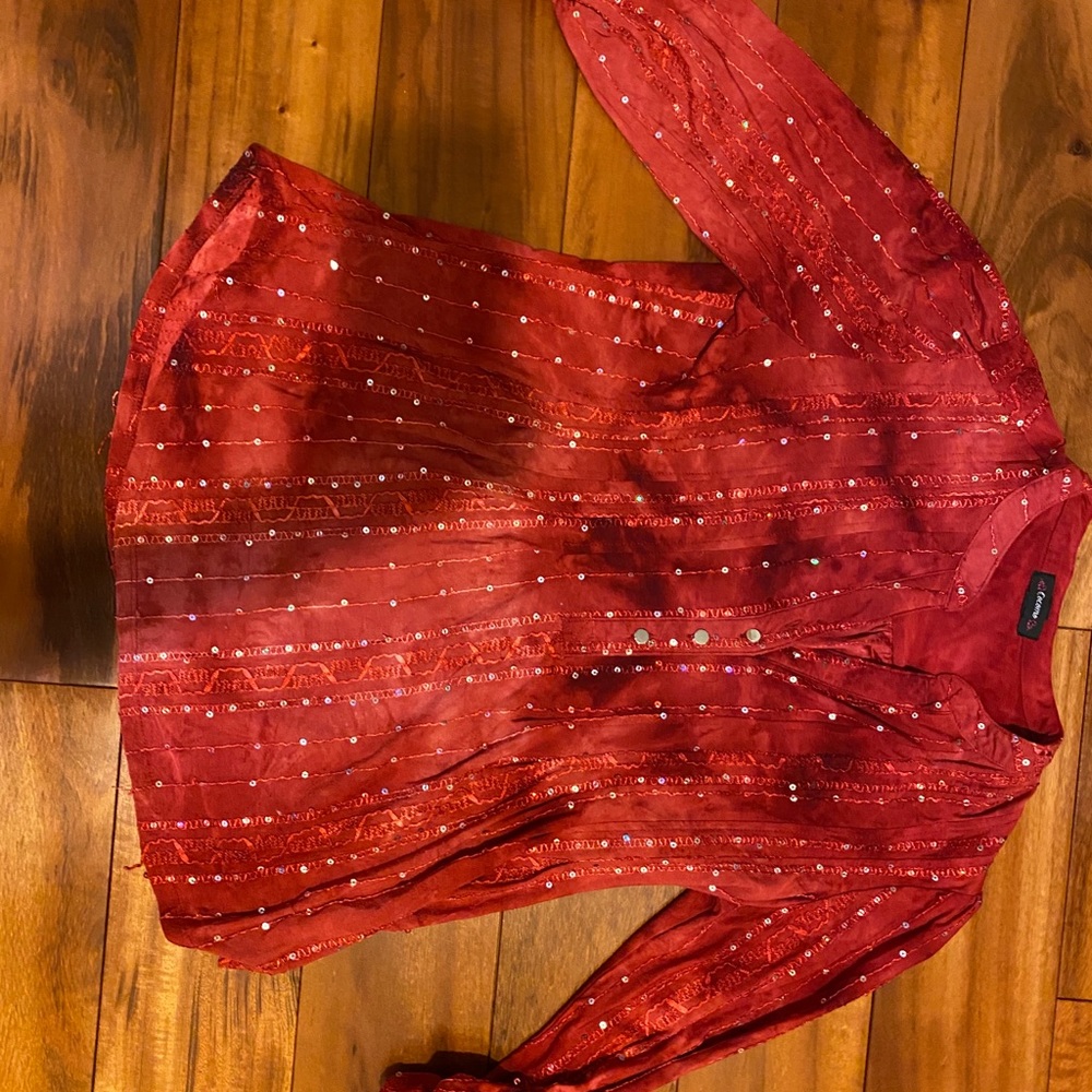 Red blouse